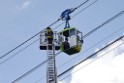 Koelner Seilbahn Gondel blieb haengen Koeln Linksrheinisch P038